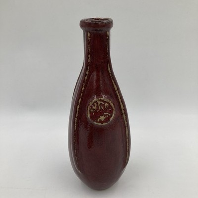Rustikale rote Keramik Vase chinesischer Stil glasierte Keramik 25 cm hoch