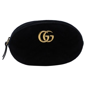 Sac ceinture Gucci Gg Marmont Matelasse en velours femme noir taille unique
