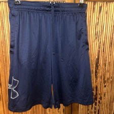 Under Armour Loose Medium Heatgear Navy Blue Shorts Boys Size Medium