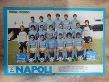 Poster NAPOLI 1985 - 1986 Rosa , Diego Maradona pubblicità sponsor Buitoni ⚪🔵