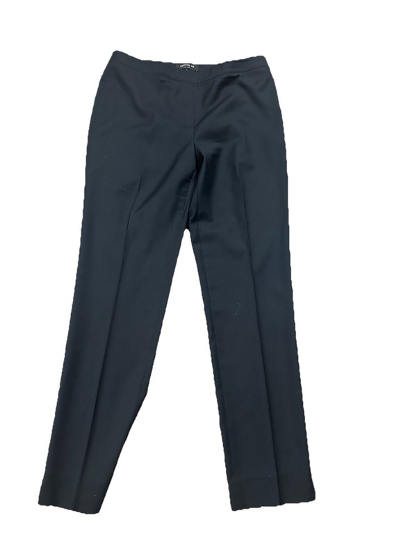 Lafayette 148 NY Classic Crease Dress Pants Straight Leg Side Zip Black Size 6