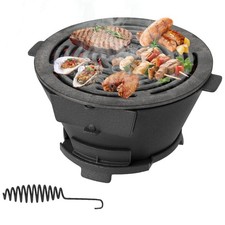 Round Hibachi Grill with 12" Double-Sided Grate Air Regulating