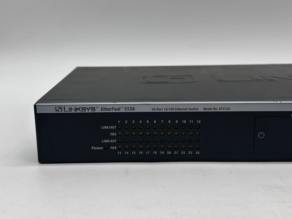 Linksys Instant EtherFast (EF3124) 24-Ports External Switch-No Charger - Image 2 of 4