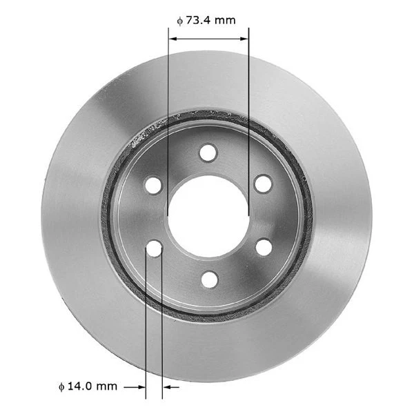 For Dodge Durango 98-02 Bendix Global Premium Plain Vented Front Brake Rotor Foto 2 de 4