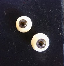 Imsco Glass Doll Eyes Blue-Gray Paperweight 14 MM