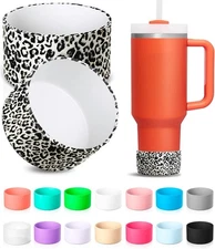 KTKUDY 2Pcs Silicone Boot for Stanley Quencher Tumbler H2.0 30 oz 40 oz & IceFlo
