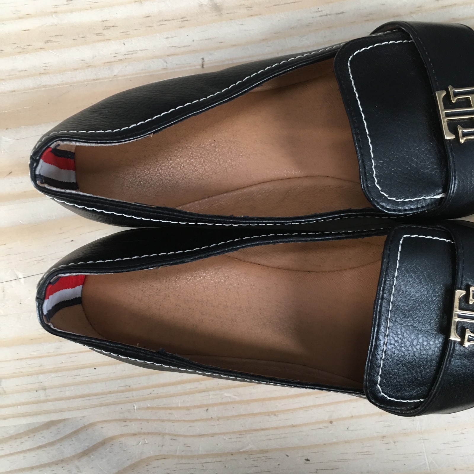 Tommy Hilfiger Trudiy Loafer Shoes Womens 8.5 M Casual Low Faux Leather Black thumbnail 5