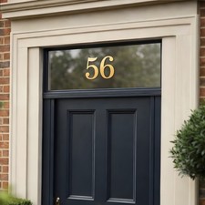House Number Sticker for Fanlight/Transom Window | Custom Vinyl Door Numbers