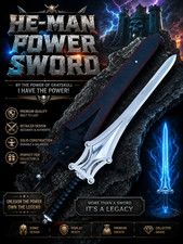 Master He-man Power Sword  Handmade Carbon Steel Blade  Hunting Camping Sword