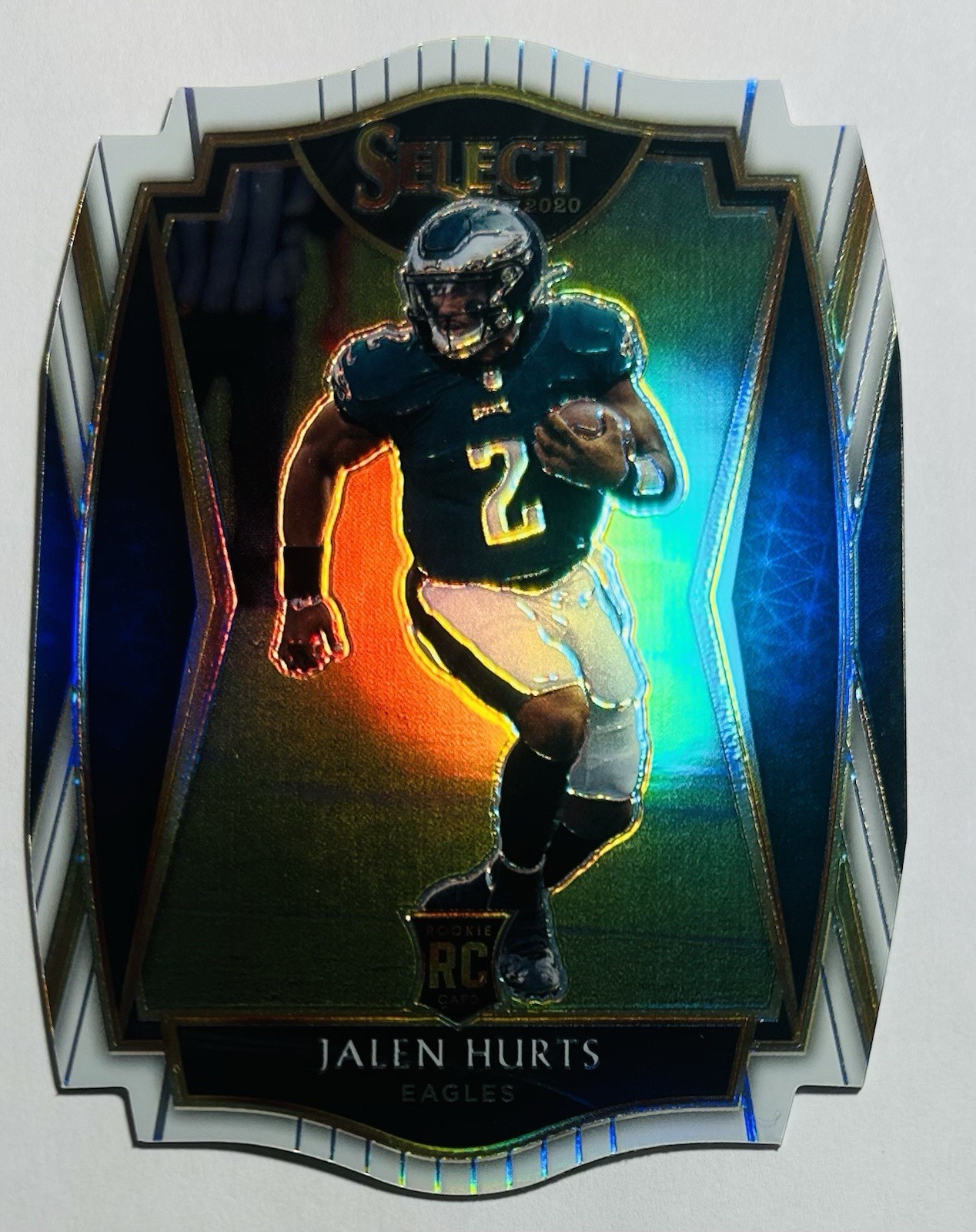 JALEN HURTS 2020 Select Football WHITE  Prizm Die-Cut RC #150 Eagles
