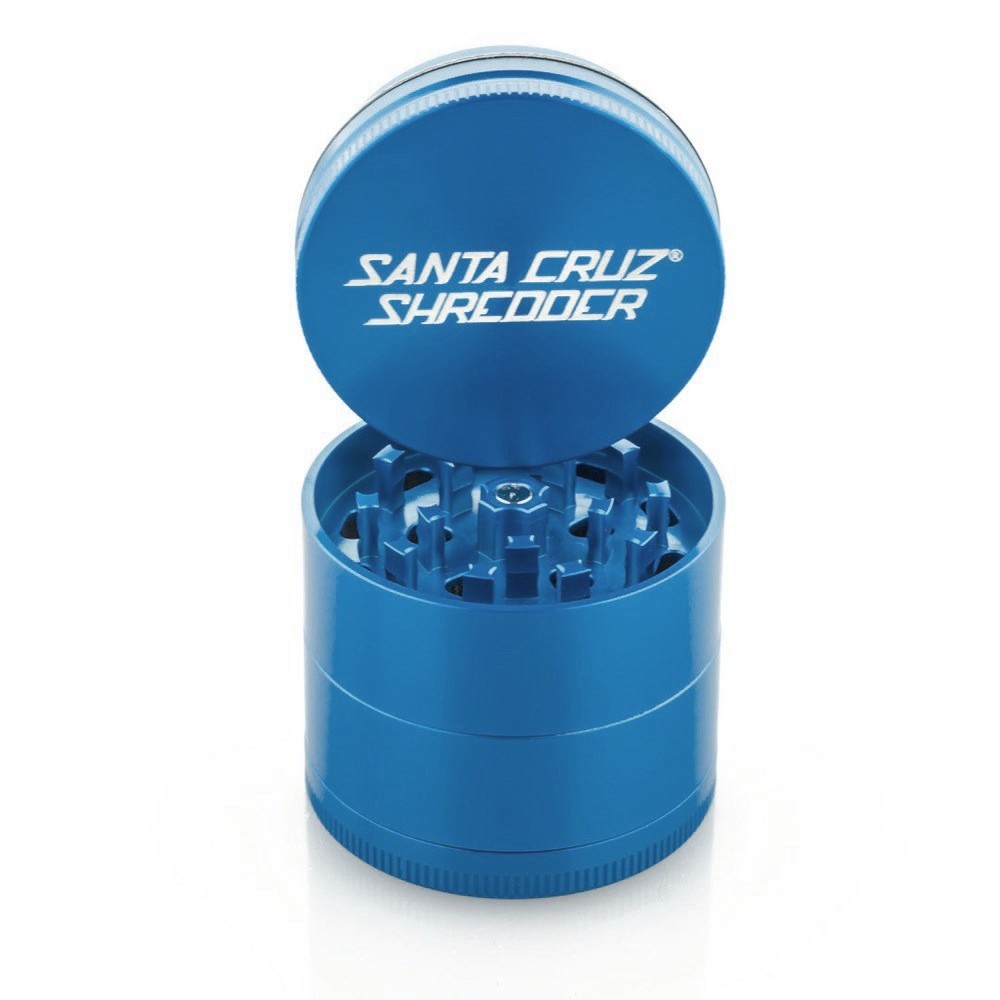 Santa Cruz Shredder MEDIUM 4 Piece Herb & Tobacco Grinder 2-1/8" BLUE NEW