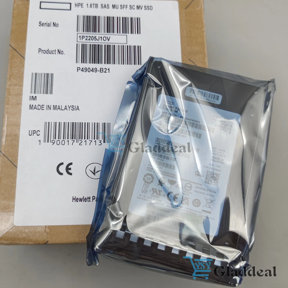 NEW HPE 1.6TB SAS 24G MIXED USE SFF BC MV SSD P49747-001 P49049-B21 - Image 4 of 4