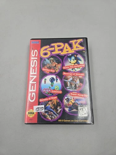 Vintage Sega Genesis Game 6-pak Complete In Box Tested And Working