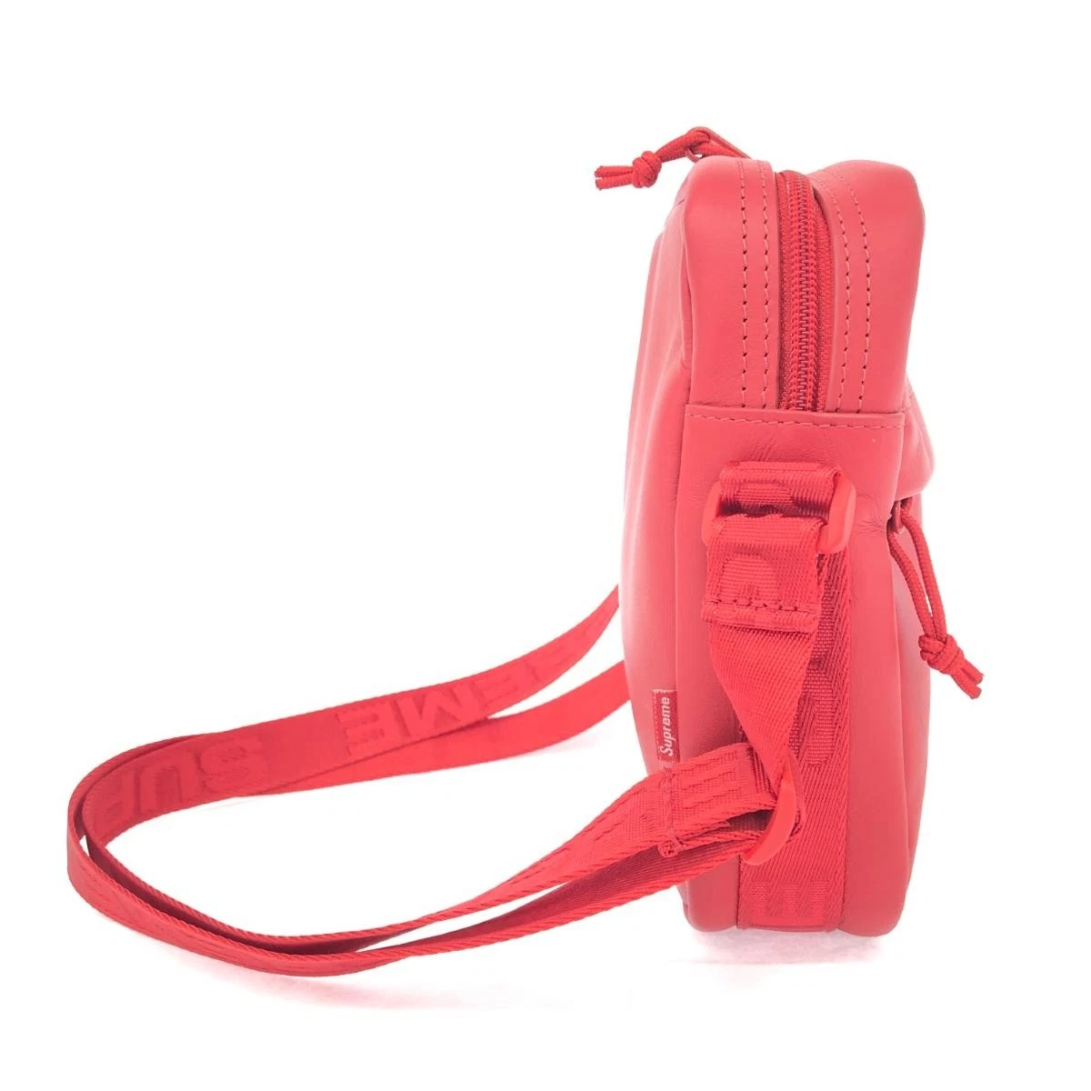 Sac bandoulière Supreme bon cuir rouge 23Aw unisexe bandoulière