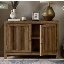 BNWT Nkuku Bestseller Yasha Reeded Mango Wood Sideboard RRP £1050