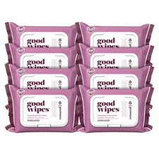 Goodwipes Flushable Wipes with Vitamin E & Aloe 480 Count Rosewater Scent
