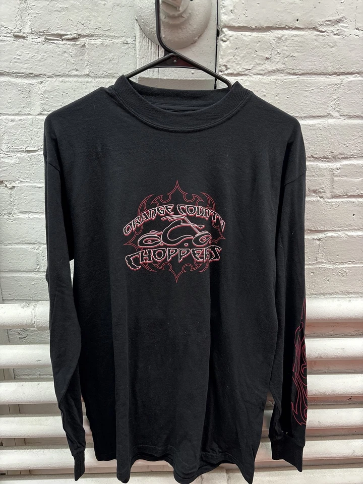 Camisa Orange County Choppers Para Hombre Camiseta Gráfica de Motocicleta Manga Media Larga Foto 4 de 4