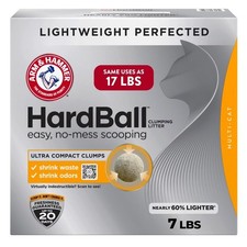 Hardball Lightweight Cat Litter, Multi-Cat Clumping Litter, No-Mess Scooping, 7