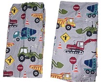 Your Zone Construction Tractors Fabric Shower Curtain 72" X 72" Backdrop Decor