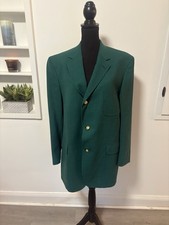 Brooks Brothers 346 Green Blazer Sport Coat Gold Buttons Men's 45L