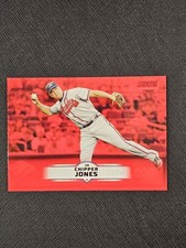 2025 STADIUM CLUB CHIPPER JONES BRAVES RED FOIL PARALLEL #84 LEGEND SP