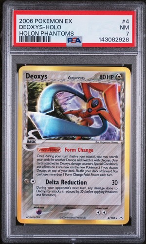 2006 Pokemon Deoxys Holo 4/110 EX Holon Phantoms Delta Species PSA 7 Near Mint