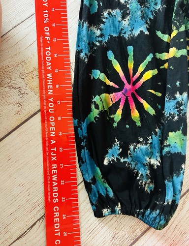 Kathmandu Imports Unisex Colorful Tie-Dye Cotton Boho Harem Hippie Pants S/M - Picture 11 of 12