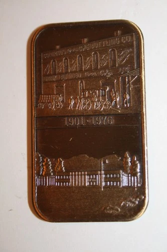Coca Cola Columbus GA 75th Anniversary 1 oz Bronze Bar rarer Type 1  (no silver)