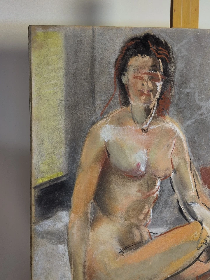 Figura de colección John Huszer 1913-83 estudio mujer desnuda mediados de siglo dibujo moderno Foto 2 de 4