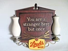 strohs beer sign vintage you are a stranger here but once...   16" x 16"  1960s