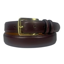 ALLEN EDMONDS Belt Sz. 38 Eggplant Calfskin Leather USA Made 1 1/8" Width #B1377