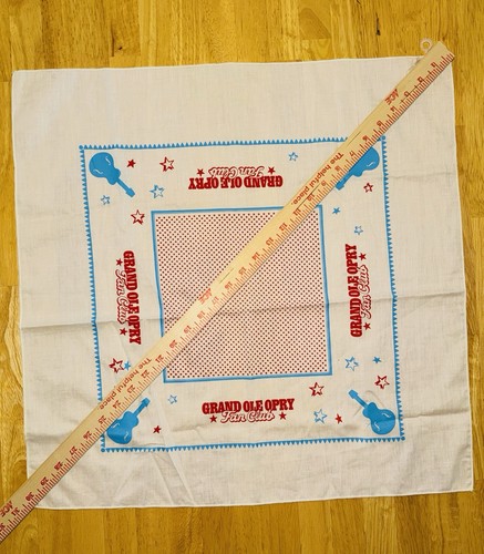 Vintage Grand Ole Opry Fan Club Bandana Taschentuch Schal Country Musik Hobo - Bild 4 von 6