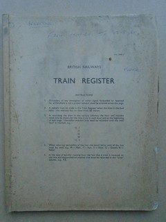 BR(M) signal box train register Brereton Sidings 1980 81