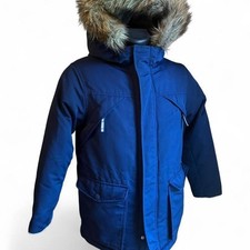 Gap Kids ColdControl Max Primaloft Parka Navy Blue Faux Fur Hood Coat L 10-11