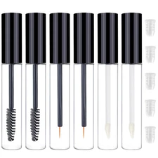 6PCS 10Ml Empty Mascara Tubes,Empty Eyeliner Tube and Empty Lip Gloss Tubes,With