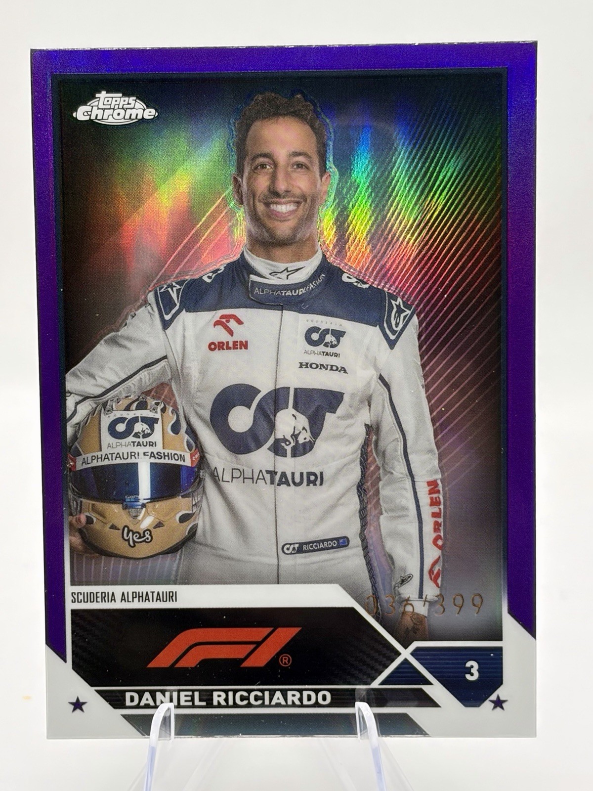 2023 Topps Chrome Formula 1 Daniel Ricciardo Purple Refractor /399 #69