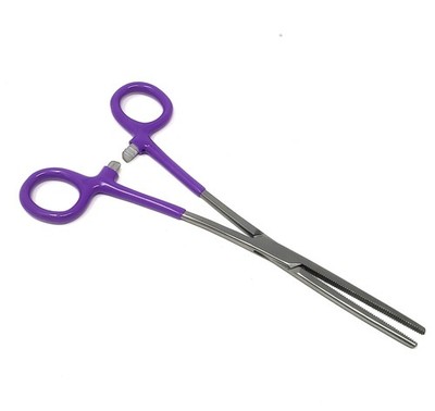 PVC Grip Hemostat Straight Forceps Pliers 8'' Locking Handle Surgical Instruments