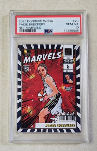 2025 Donruss WNBA Paige Bueckers #23 RC Net Marvels PSA 10 Dallas Wings