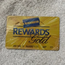 Vintage BLOCKBUSTER Gold Rewards Membership Card 1999 Rare Defunct