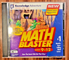 Math Blaster PC CD-Rom Game Educational Knowledge Adventure Video Game Vintage