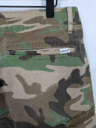 Levi Strauss Camo Cargo Shorts Mens 34 Utility Military Style Y2K Baggy - Picture 5 of 7