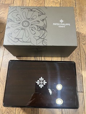 VINTAGE ORIGINAL Patek Philippe Dunkelbraun Uhrenbox Gehäuse Leder 260412007yA