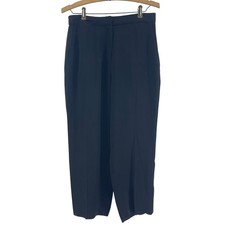 Lauren Ralph Lauren Wide Leg Trousers Womens 8 Black High Rise Interview Office