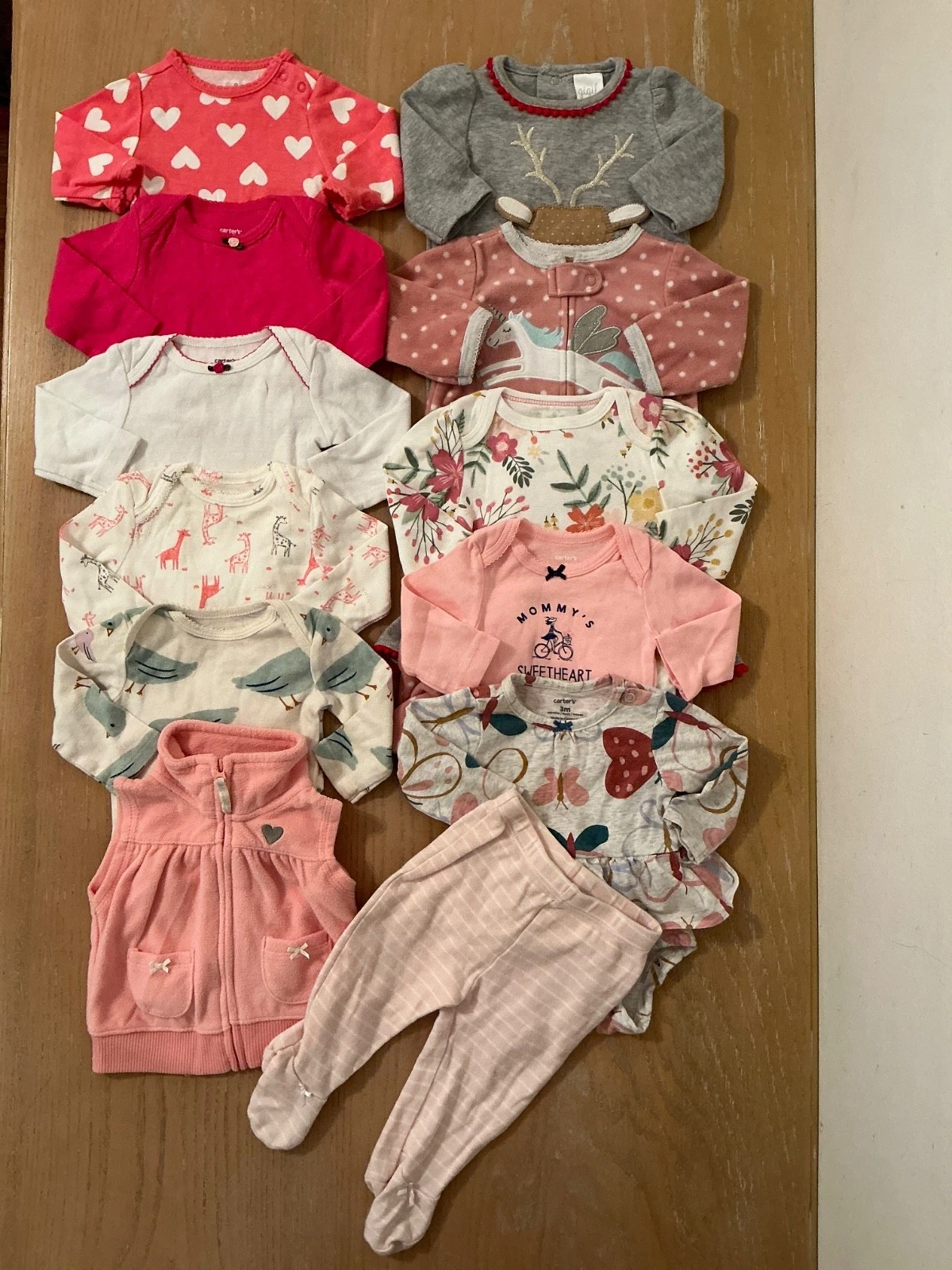 Carter's, Old Navy, Others Infant Girls Clothing Lot of 12 Size 0-3, & 3 Months