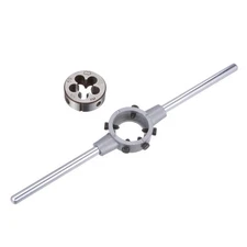 M14 x 1.75 Threading Die and 38mm (M12-M16) Round Holder Die Stock Wrench Set