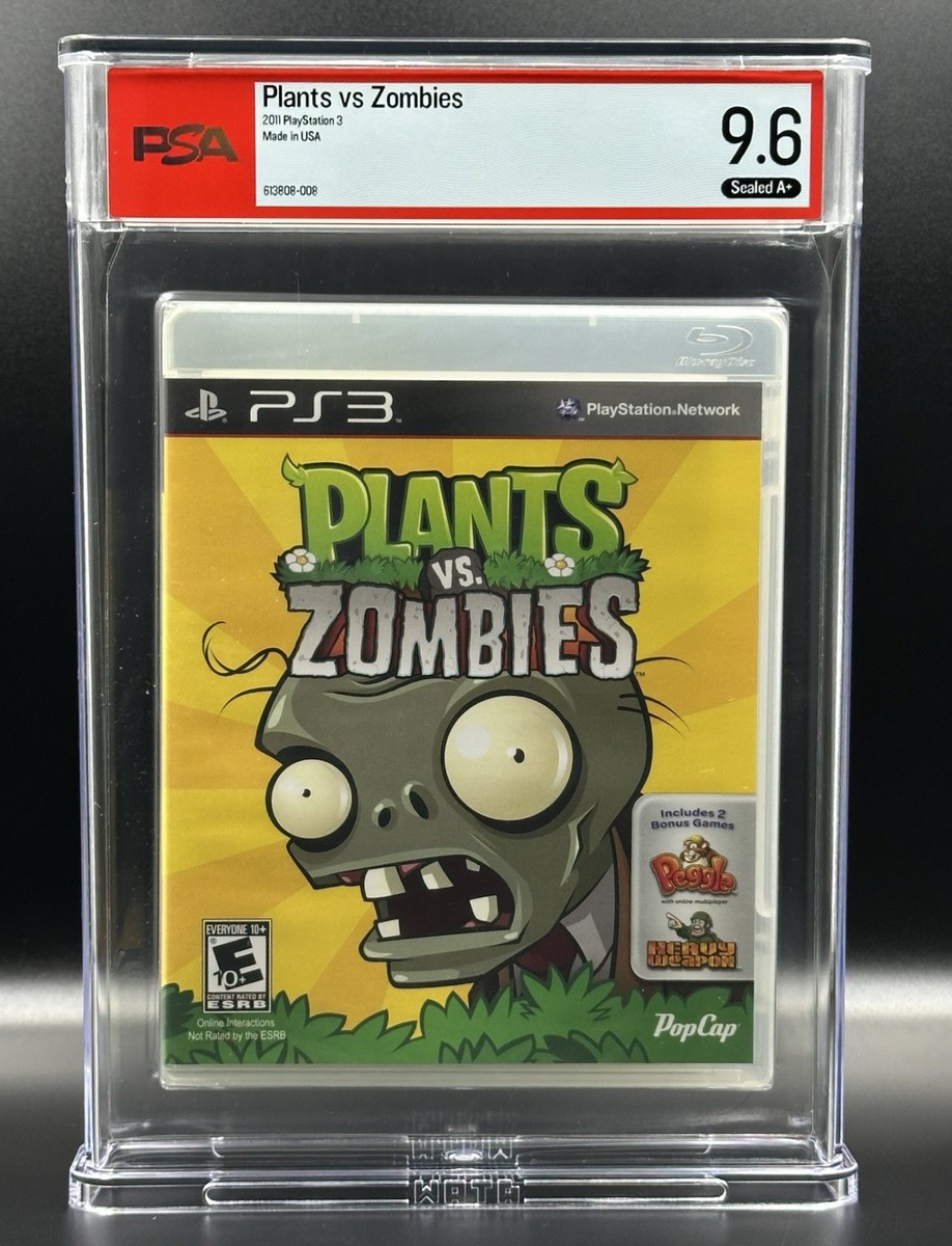 Plants Vs. Zombies • PSA 9.6 A+ • PlayStation 3 • Not VGA/CGC