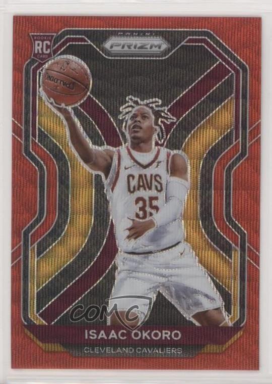 2020-21 Panini Prizm Ruby Wave Prizm Isaac Okoro #298 2l4