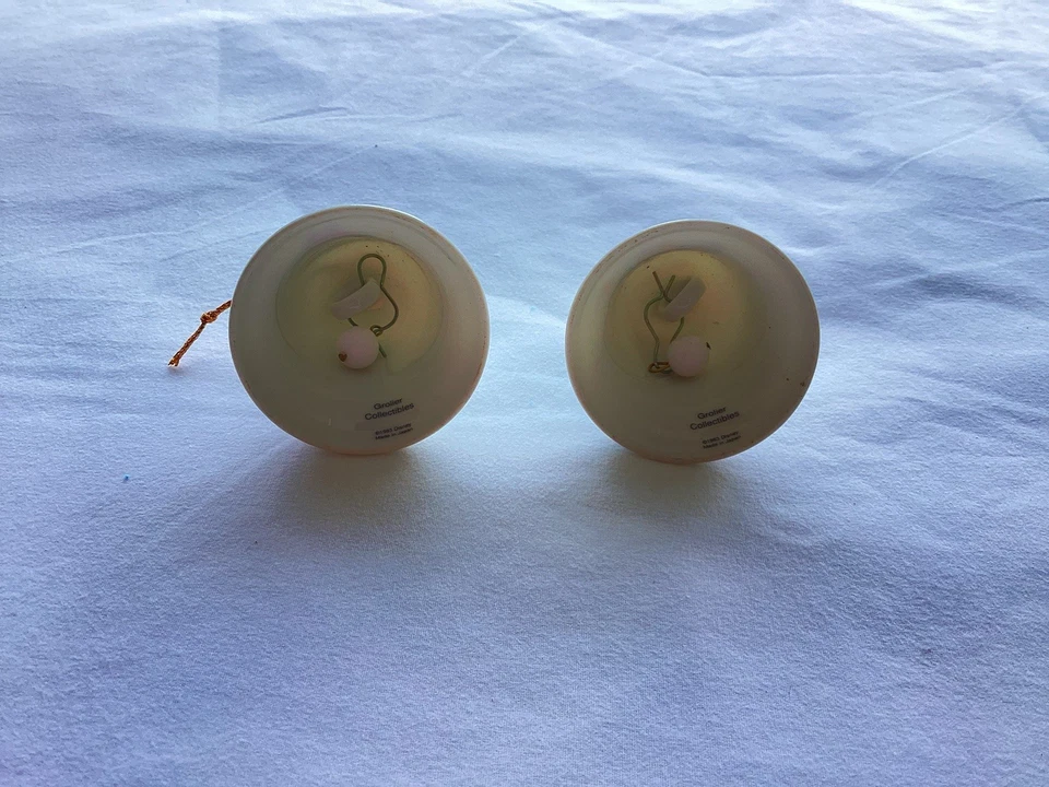 2 adornos vintage de campana Grolier de Disney 1993 Huey Dewey Louie y 101 dálmatas Foto 4 de 4