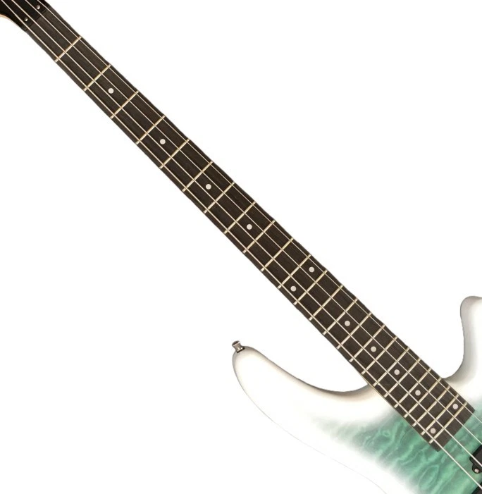 Hot Sale Gio Soundgear GSR200 White Electric Bass Quilted Top Larimar Ocean Blue - Image 3 of 4