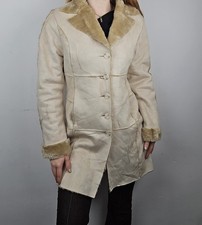 Y2K Cream Afghan Coat Shearling Jacket Penny Lane Cream Y2K Afghan-style Coat M